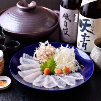 魚の王様を豪華なしゃぶしゃぶに【クエしゃぶコース】 12,000円【2.5H飲放】お造り/串焼/唐揚げ