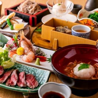 《一周年記念》本マグロ・クエのお造り、うなぎ寿司、鱧の天婦羅【 雅コース 】2H飲放付 6,000円