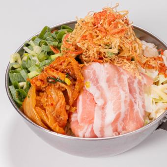 Pork, Kimchi and Kujo Onion Monja