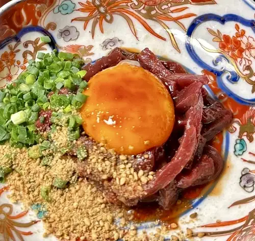 自家製九州醤油ダレ！馬ユッケ