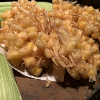 Kakiage of corn and ginger from Okayama prefecture