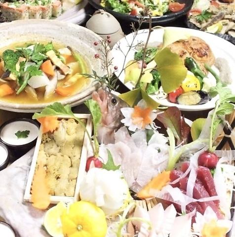 飲放コース料理は「お客様に少しでもお得に！」岡山産をリーズナブルに3500円から。絶対お得なコース料理。