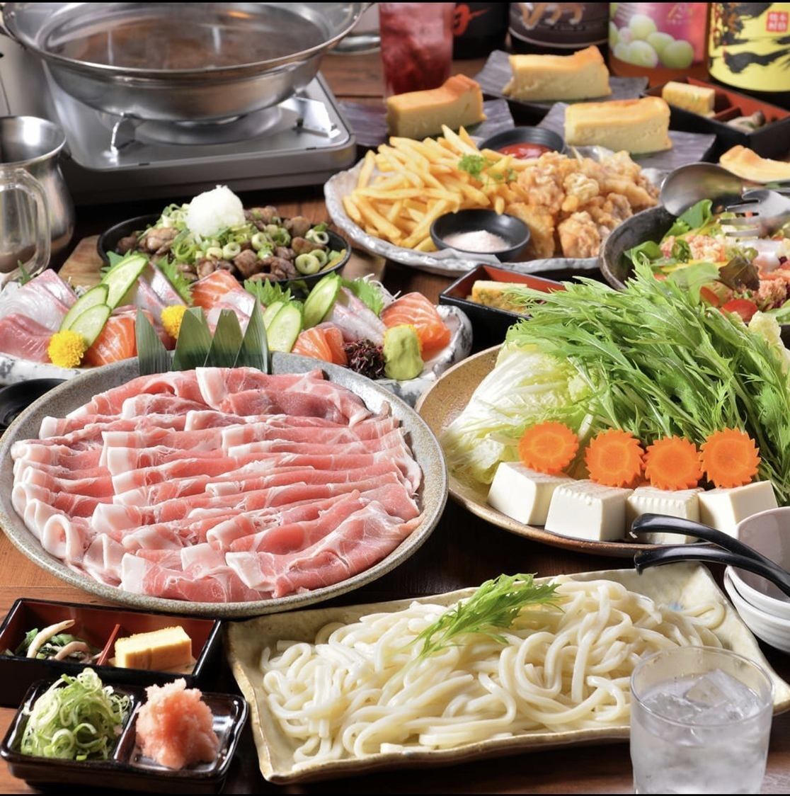 [Luxury banquet♪] All-you-can-drink for 3 hours with 10 dishes in the "Matsu Course" where you can also enjoy a hot pot!