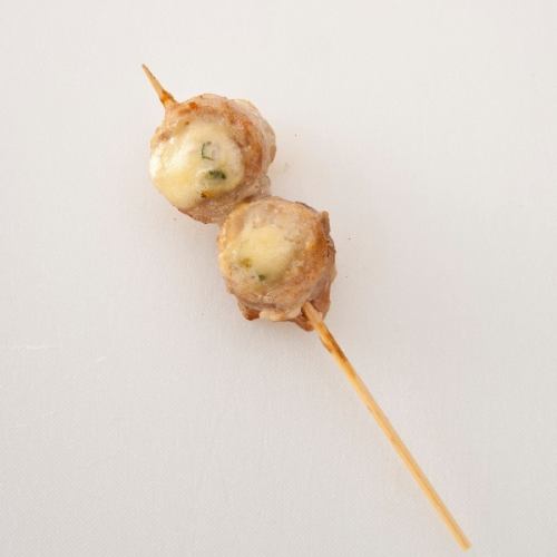Shiso cheese roll skewers