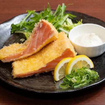 宴会オススメ●個室有●120分飲み放題付9品雅コ-ス5000→4000円●サ-モンレアカツ・肉イクラ釜飯