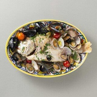 紅鯛魚水帕札套餐：8道菜+無限暢飲（2.0小時）6,000日圓！