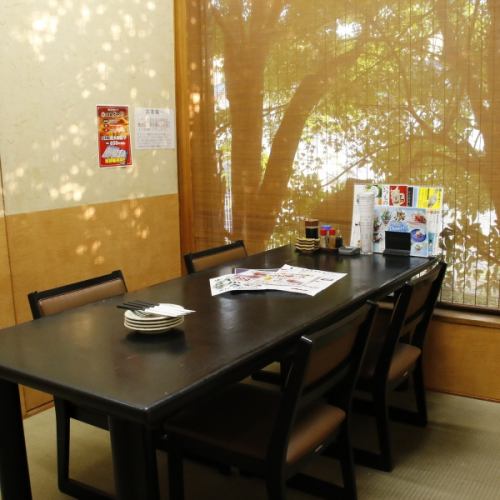 Private rooms with chairs and sunken kotatsu tables available