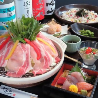 6/1～　【生ビールもOK】2時間飲み放題付《夏の山海7品コース》5300円