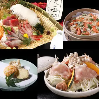 9月1日起：【含生啤】7道菜“丰收色彩”套餐，2小时畅饮，价格5800日元。