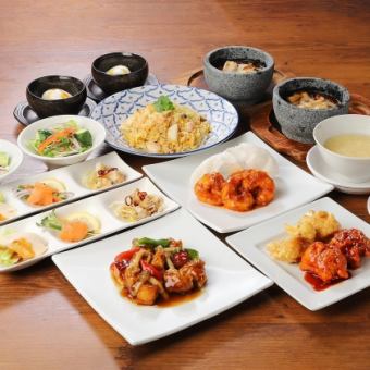 ◆豚フィレ肉の黒酢酢豚&海老チリソース等〈全9品〉ご宴会コース6000円(税込)【飲み放題付き】