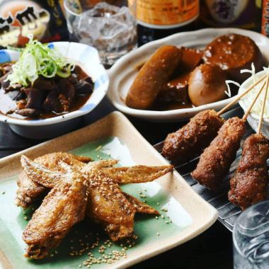 [90-minute all-you-can-drink with draft beer] Our recommended menu: Enjoy the full course (9 dishes in total) including miso oden 4,000 yen