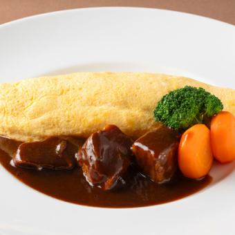 Salad, dessert, etc. buffet included [Omurice & Beef Stew] Use coupon to save 2,400 yen → 2,160 yen