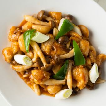 サラダ ・ デザート ・ スープ ・ コーヒービュッフェ付　【鶏肉のオイスターソース炒め】