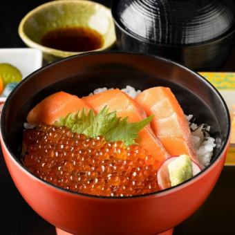 GWプレミアムランチフェア-サーモンイクラ丼
