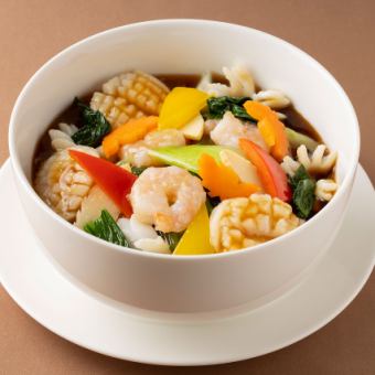 サラダ・デザート・スープ ビュッフェ付【新江戸海鮮麺】　