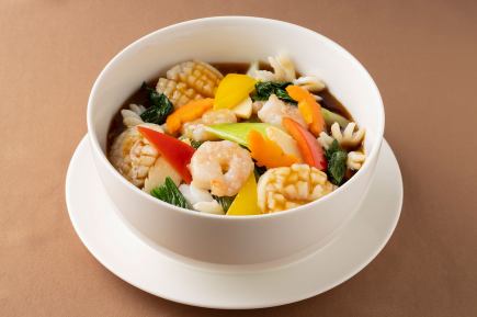 サラダ・デザート・スープ ビュッフェ付【新江戸海鮮麺】