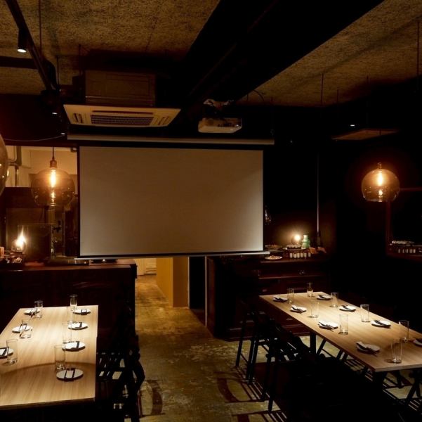 【プロジェクター完備】企業様・学生様の幹事様に寄り添ったパーティープランをご提案。用途にあった様々なレイアウト・予算、ご相談ください。