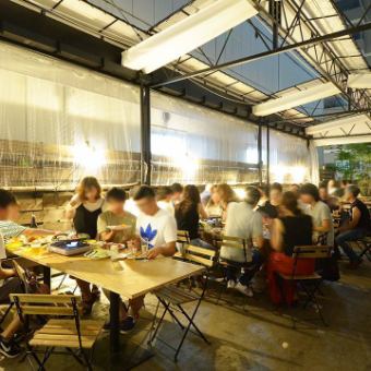 ◆４F屋上テラス席　《4名様～60名様》夏季は FUSHIMI ROOF TOP BEERGARDENを開催★テラス席貸切は25名様～、立食で最大70名様まで承ります！