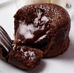 Warm fondant chocolate ~ with vanilla ice cream