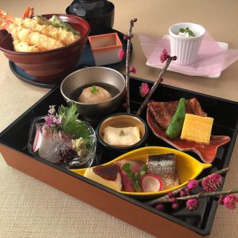 【お食事のみ予約】　松花堂　海老天丼セット3520円