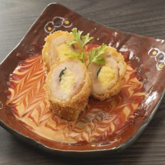 鶏とチーズの大葉巻き