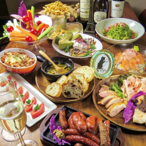 【吉祥寺で貸切】2.時間80種類上飲み放題！・自家製デザート付き7品★4000円！