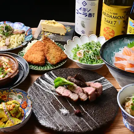 ◇December-only year-end party plan◇ 120-minute all-you-can-drink included◇ 8 dishes including spicy chicken and roasted Kirishima pork [Recommended course]