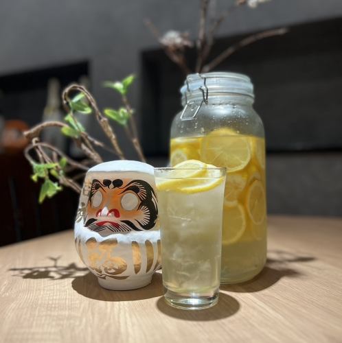 こだわりの自家製レモンサワー