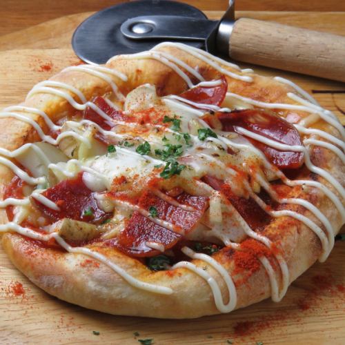 Arrabiata Style Potato Mayo Pizza with Chorizo
