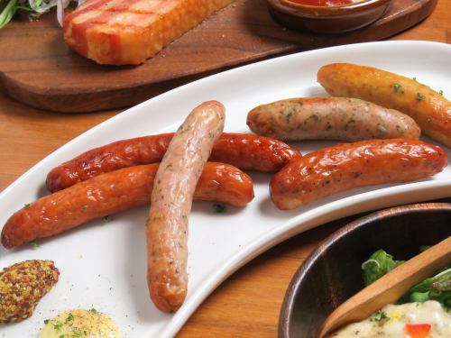 6 kinds of sausage grill