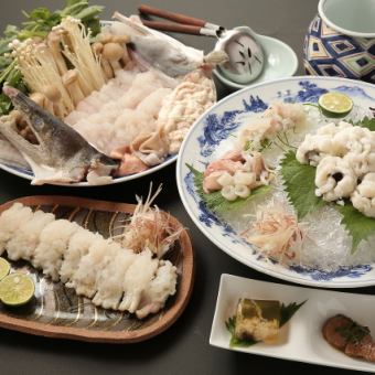 【はもコース◆9900円(税込)】はも洗い・焼霜造り・土瓶蒸し・寿司など全6品が味わえる