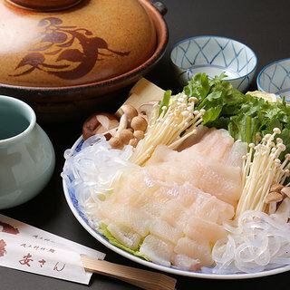 [Conger eel hotpot course ◆ 8,800 yen (tax included)] Enjoy a total of six dishes, including conger eel sashimi, grilled conger eel, conger eel hotpot, and rice porridge.