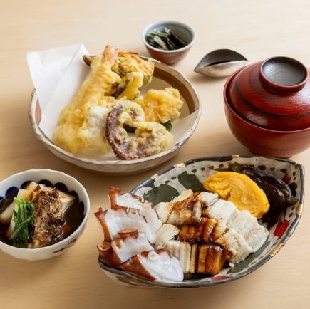 【午餐】♪ 盡享瀨戶內海的豐盛美味，品嚐豪華的打壽司午餐 ♪ ♪ 包含五種天婦羅