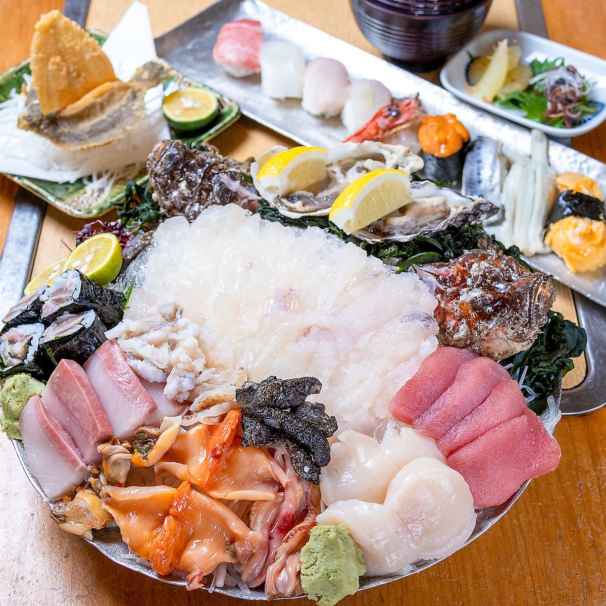 Enjoy fish delivered directly from the source at Yasusan.