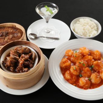 [Lunch set] Shrimp with chili sauce set (weekdays only)