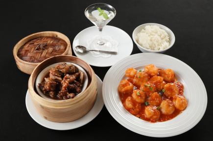 [Lunch set] Shrimp with chili sauce set (weekdays only)