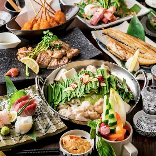 "Enjoy seasonal seafood from Tsukiji prepared in a lightly seared style - affordable course" 8 dishes / 2 hours all-you-can-drink included 3500 yen