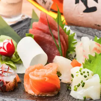 おまかせ鮮魚の刺身三種盛り