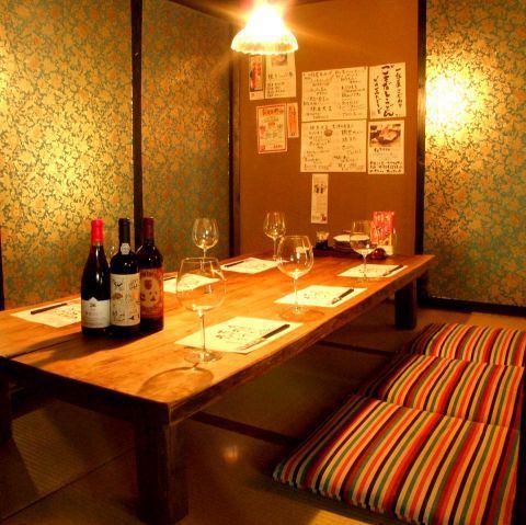 Six fully-equipped private rooms