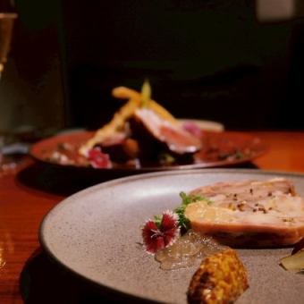 【今月のコース料理】2名様～本日のジビエと旬の食材を使ったシェフおまかせコース！