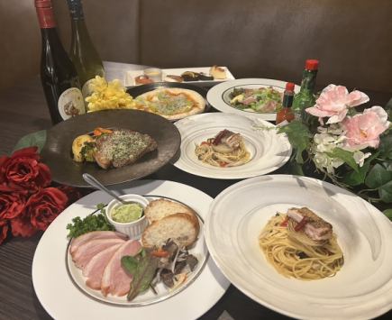 【飲み放題付き★季節のコースA】全5品+デザートビュッフェ付4950円(税込)　