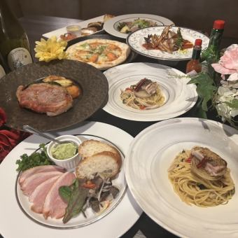 [All-you-can-drink included ★ Seasonal Course B] 6 dishes + dessert buffet 6,050 yen (tax included)