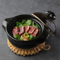 ツムラ本店の鴨葱度土鍋めし
