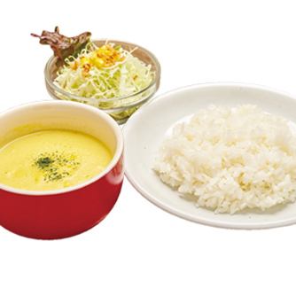 C Set [Medium rice, mini salad, corn soup]