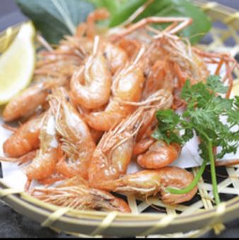 Deep-fried river prawns delivered directly from Shimanto