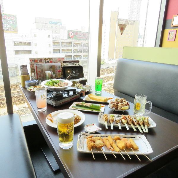 [1 minute from JR Sapporo Station] The view from the large window is superb.The inside of the store is a spacious space with spacious seats for each person.Please contact us as soon as possible when making a reservation.