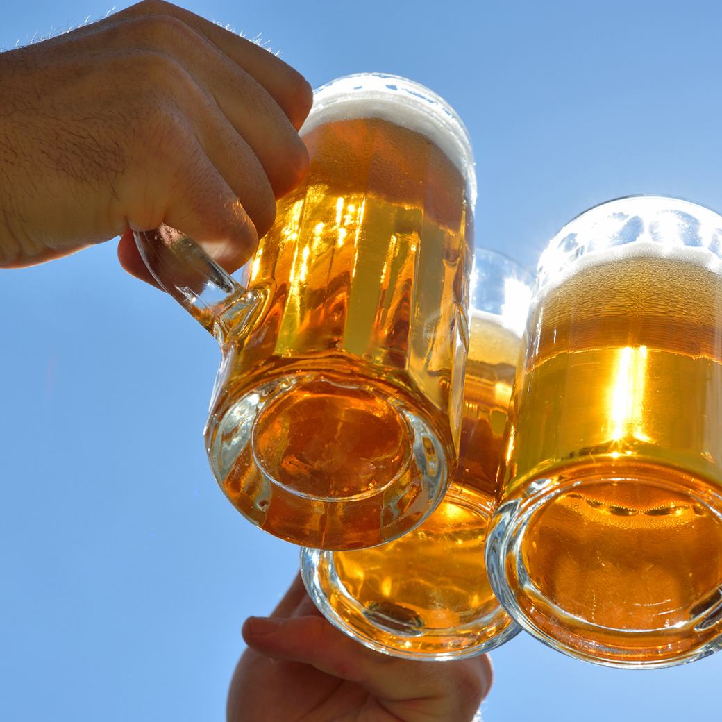 生ビール付飲み放題で夏はすっきり乾杯！