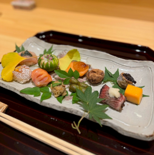 【酒肴セット　四品】お通し、お造り、八寸、本日のメインから一品お選びいただけます◎