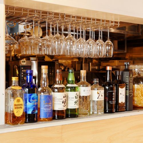 幅広い酒種を揃えた選びやすいドリンクライン
