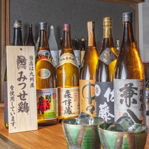 Authentic shochu from all over Japan is also available!
